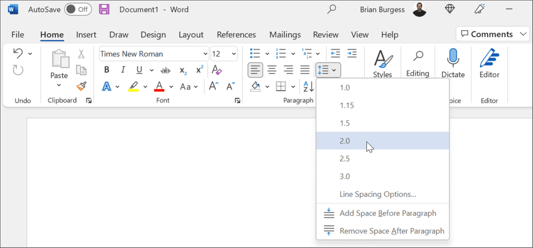 szóköz használata mla formátumot a Microsoft Wordben