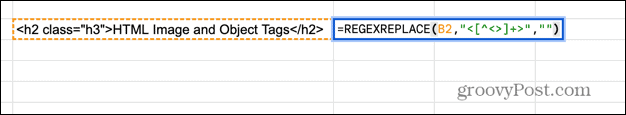 google lapok regexreplace formula
