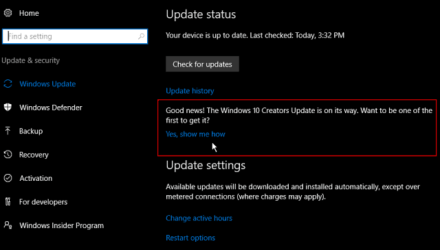 A Windows 10 alkotói frissítik az Insider Build 15058 szoftvert a PC-hez