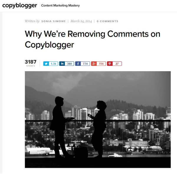 copyblogger eltávolította a megjegyzéseket