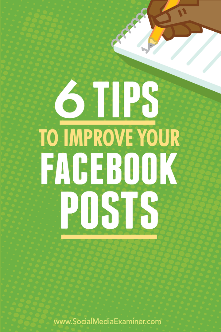 tippek a facebook-bejegyzések javításához
