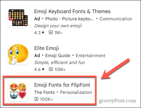 emoji betűtípusok a flipfont alkalmazáshoz