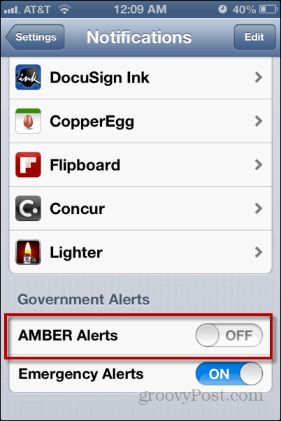 Az AMBER riasztások kikapcsolása iPhone készüléken