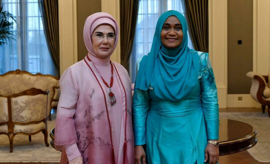 Erdoğan First Lady találkozott Sajidha Mohameddel, Muizzu maldív elnök feleségével