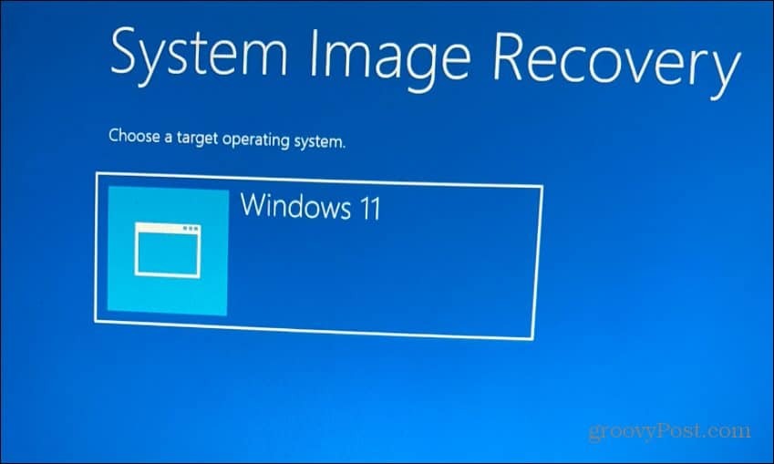 Válassza ki a Windows 11 cél operációs rendszert