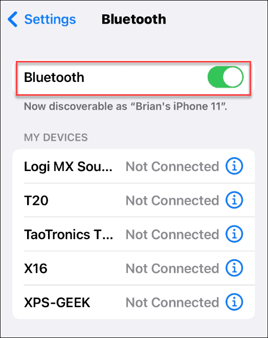 bluetooth megoszt egy wi-fi jelszót az iPhone készüléken
