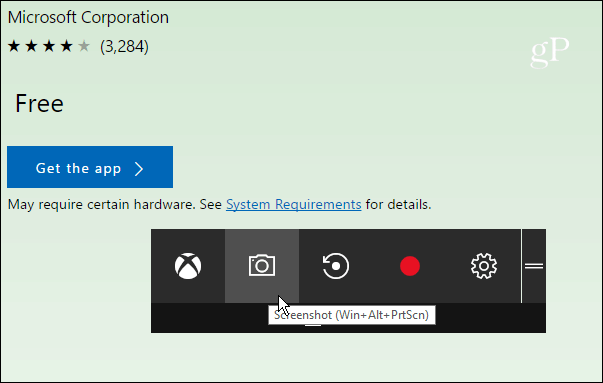 Képernyőkép készítése a Windows 10 rendszerben az Xbox Game DVR segítségével