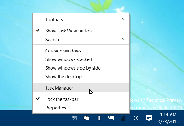 Nyissa meg a Task Manager Windows 10 alkalmazást
