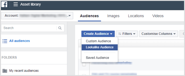 hasonlatos közönség létrehozása a facebook-on