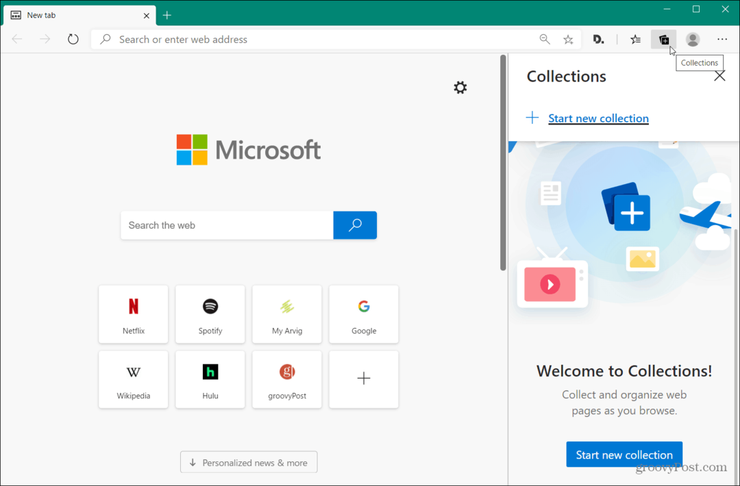 A Gyűjtemények szolgáltatás engedélyezése a Microsoft Edge alkalmazásban