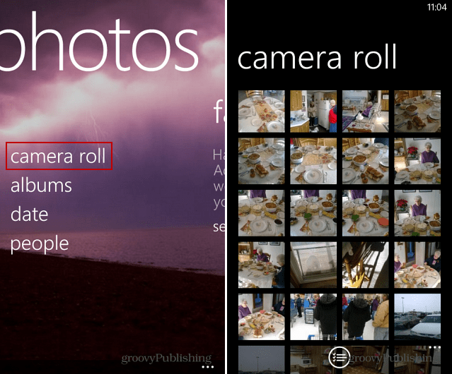 Kamera tekercs Windows Phone 8