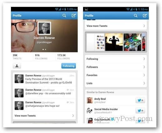 Újdonságok a Twitternek az Android 3.4 frissítéséhez