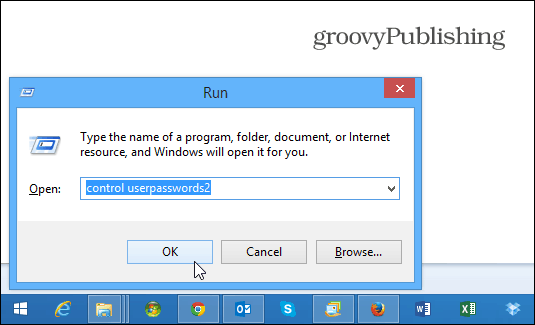 vezérli a felhasználói jelszavakat2 Windows 8.1