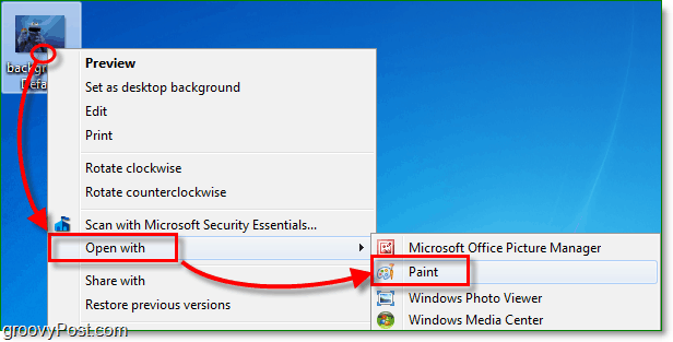 Fotó vagy képernyőkép átméretezése a Windows 7 festékkel
