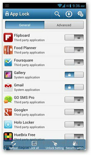 Az Android alkalmazások és funkciók lezárása az App Lock segítségével