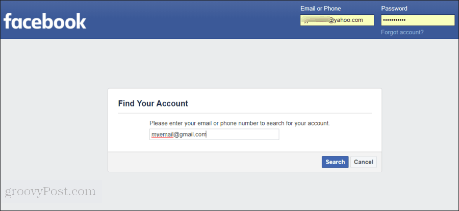 visszaállítja a facebook jelszavát