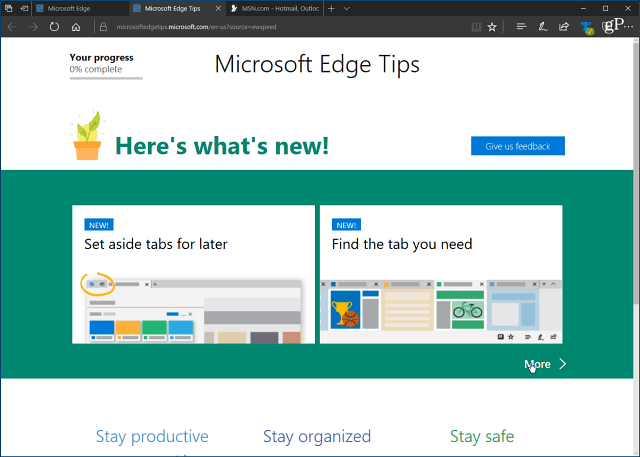 Kapcsolja ki a bosszantó Microsoft Edge 'First Run' kezdőlapját a Windows 10 rendszerben
