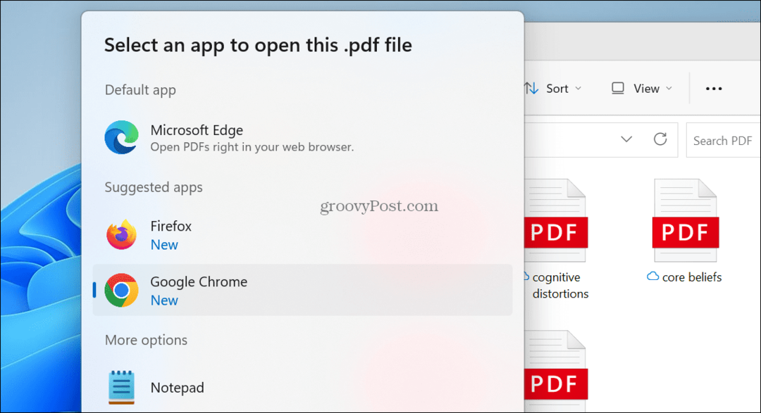Alapértelmezett PDF-néző a Windows 11 rendszeren