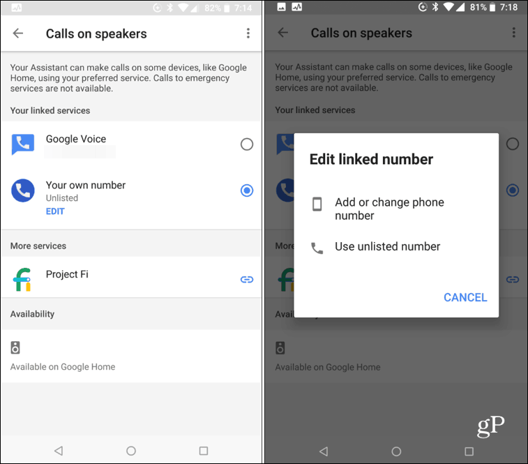 Android felhívja a Google Home intelligens hangszórót