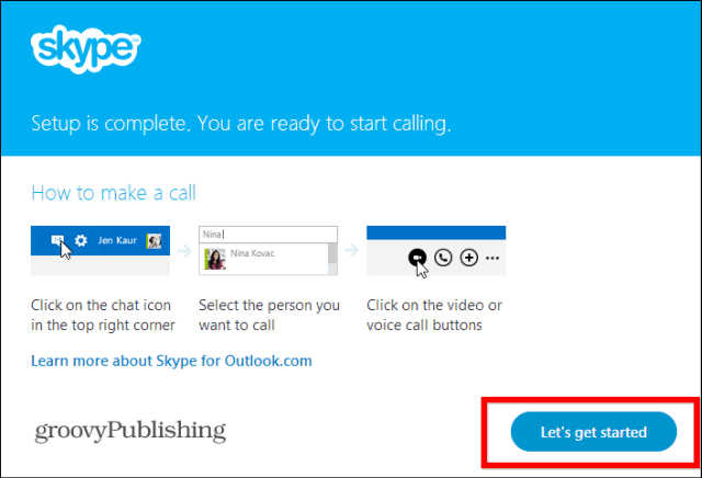 A Skype HD Outlook telepített beépülő moduljának kezdő lépései
