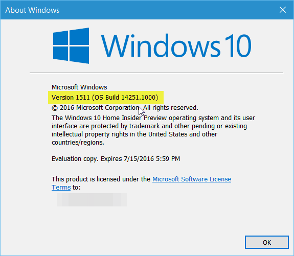 A Windows 10 Redstone Preview Build 14251 elérhető a bennfentesek számára
