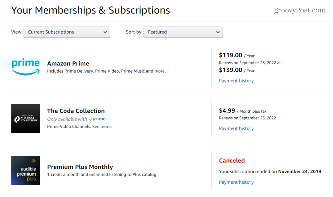 Hogyan lehet lemondani az Amazon Prime Video előfizetéseit