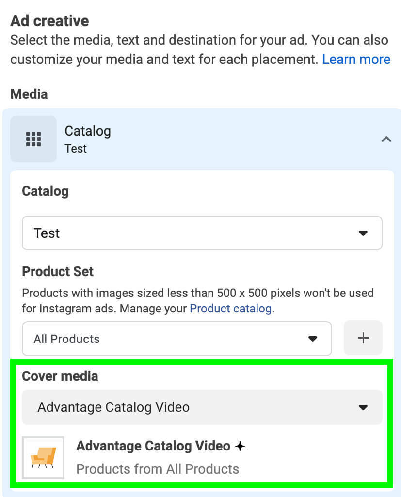 hogyan kell használni-meta-advantage-plus-creative-for-catalog-video-example-15