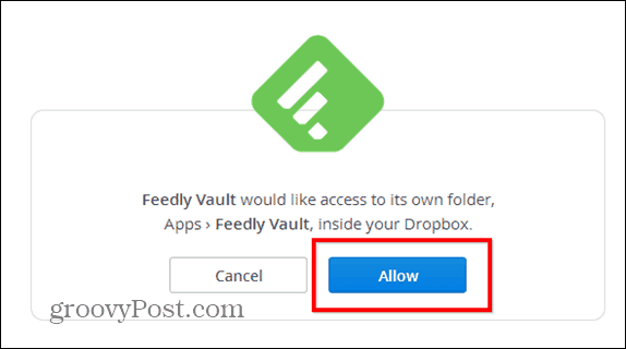 Feedly béta dropbox-tároló lehetővé teszi a db-t