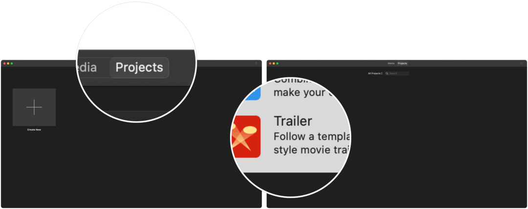 Videók szerkesztése az iMovie segítségével iMovie select trailer