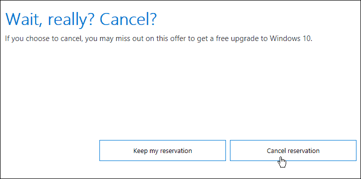 A Windows 10 frissítési foglalás visszavonása