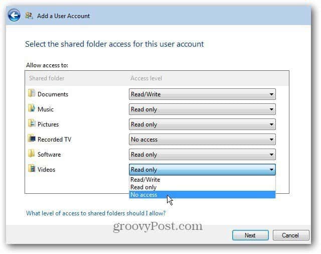 Felhasználói fiók hozzáadása vagy eltávolítása a Windows Home Server 2011 rendszerhez