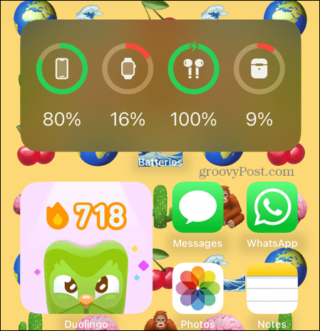 iphone akkumulátorok widget