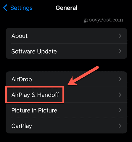 iphone airplay és handoff beállítások