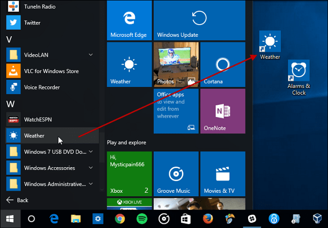 Windows 10 tipp: Hozzon létre asztali parancsikonokat az Universal Apps számára