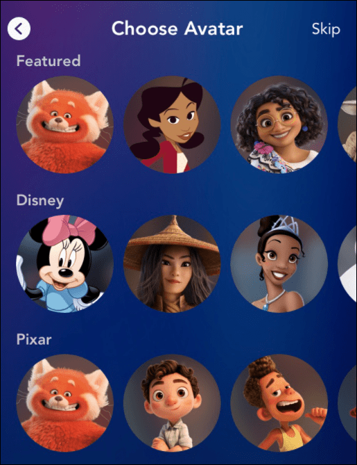 A Disney avatar frissítse a szülői felügyeletet a Disney Plus-on
