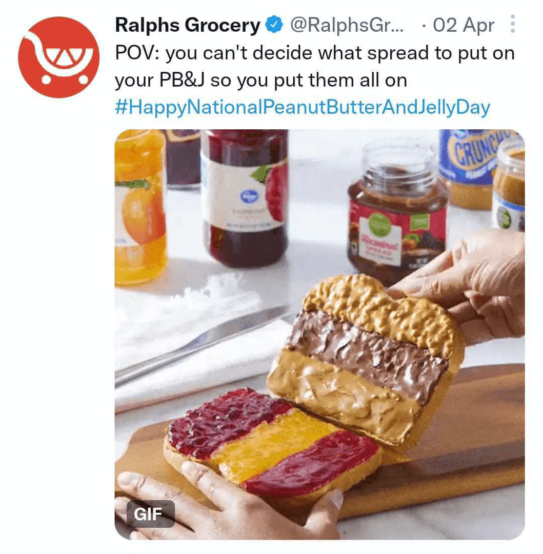 Ralphs Grocery képe tweet GIF-fel