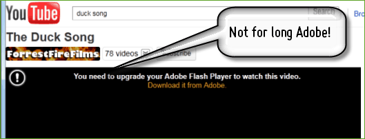 Nézze meg a YouTube-ot az Adobe Flash Player telepítése nélkül