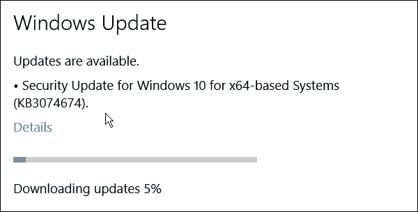 A Windows 10 újabb gyorsjavítást gyűjt (KB3074674)