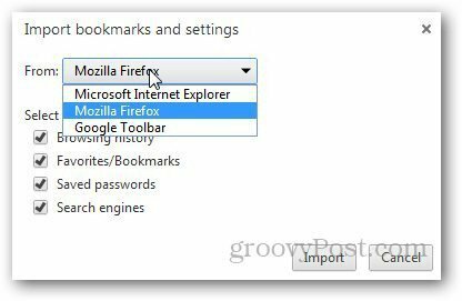 Könyvjelzők átvitele Firefox 8