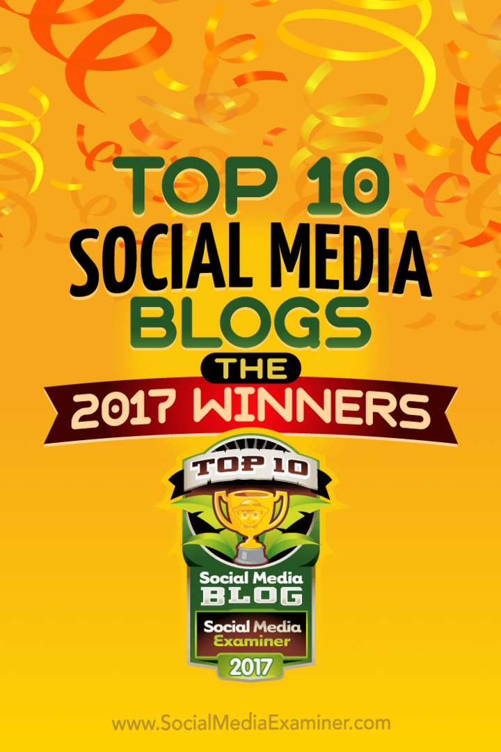 A legjobb 10 közösségi média blog: A 2017-es győztesek!: Közösségi média vizsgáztató