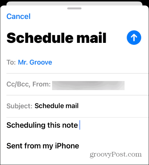 E-mailek ütemezése iPhone-on