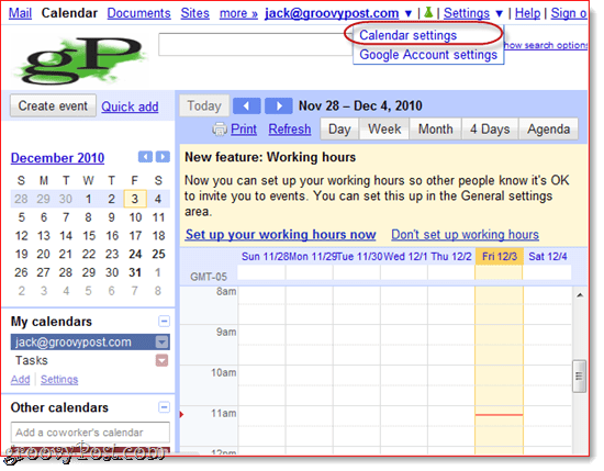 A Google Naptár vagy a Google Apps naptár szinkronizálása az Outlook 2010 programmal