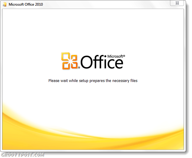 Az Office 2010 telepítőjének képernyőképe