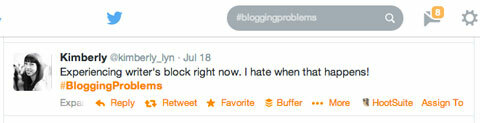 #bloggingproblems tweetel