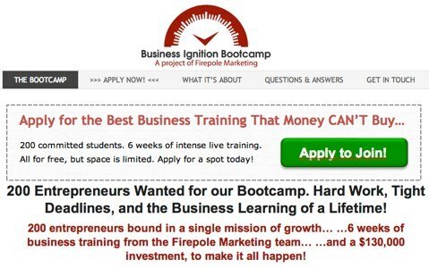 üzleti gyújtású bootcamp