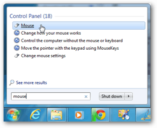 Windows 7 egérbeállítások