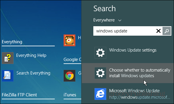 Keresse meg a Windows frissítéseket