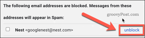 Feloldhatja a felhasználó blokkolását a Gmail beállításaiban