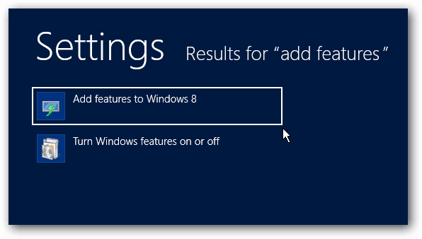 Szolgáltatások hozzáadása a Windows 8-hoz