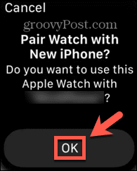 Apple Watch erősítse meg a párosítást